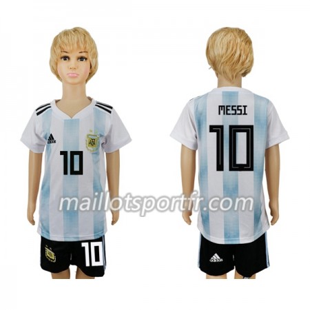 Maillot de Foot Argentine Messi 10 Enfant Domicile Coupe du monde 2018